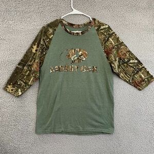 Mossy Oak Green Men M‎ Realtree Camo Raglan Tee